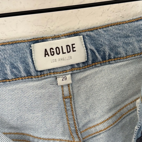 AGOLDE High Rise Stovetop Straight Leg Jeans in Destination Light Wash Size 29 - Picture 13 of 15